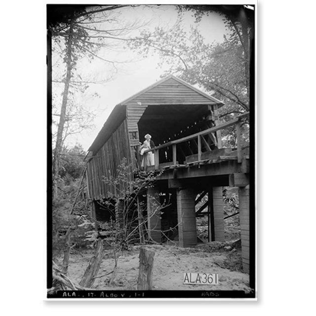 Historic Print, Cripple Deer Creek Covered Bridge, Allsboro vicinity
