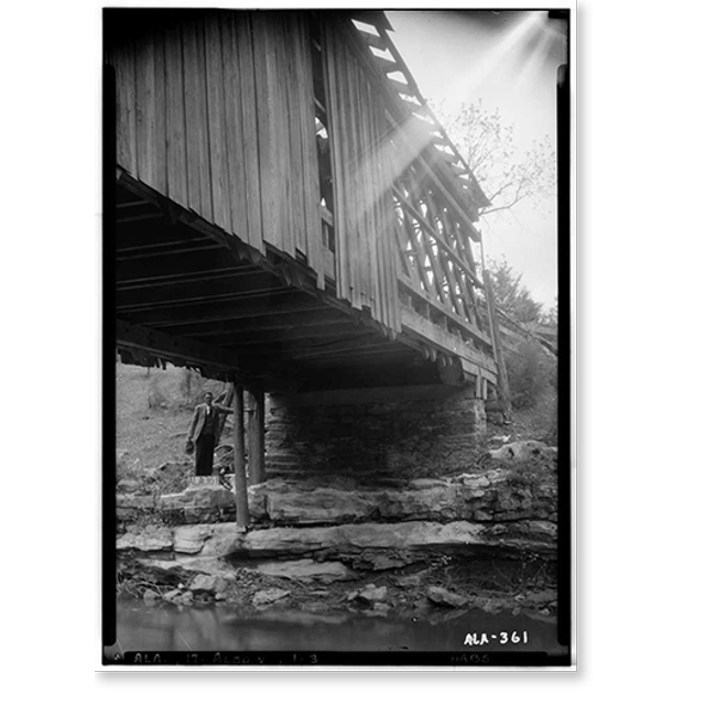 Historic Print, Cripple Deer Creek Covered Bridge, Allsboro vicinity