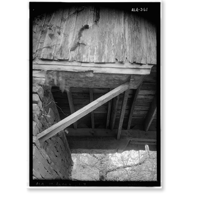 Historic Print, Cripple Deer Creek Covered Bridge, Allsboro vicinity, Colbert County, AL 4, 16