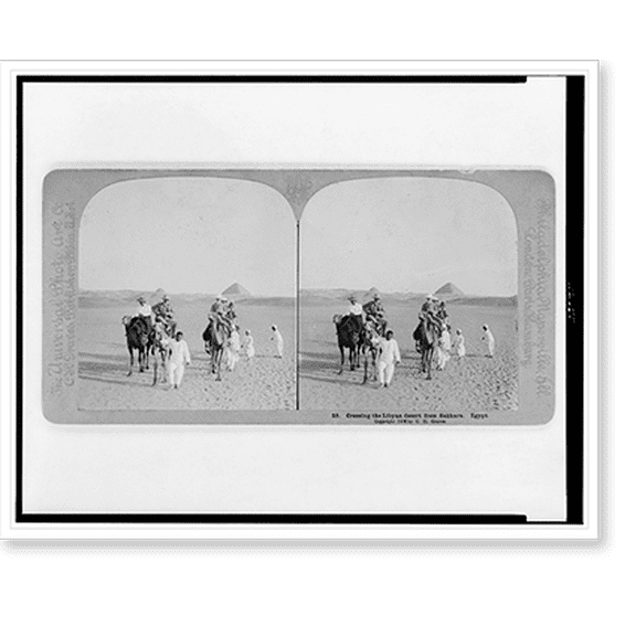 Historic Print, Crossing the Libyan desert from Sakkara, Egypt, 18" x 24"