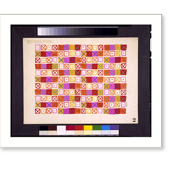 Historic Print, [Crosspatch, a fabric design].Ray Eames., 18" x 24"