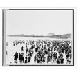 Historic Print, [Crowd in ocean with pier in background, Atlantic City