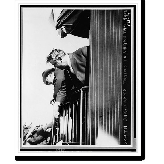 Historic Print, Crowd trying to shake Taft hand, South Dakota, 18" x 24"