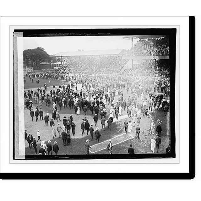 Historic Print, Crowds, Wash. ball park, 16" x 20"