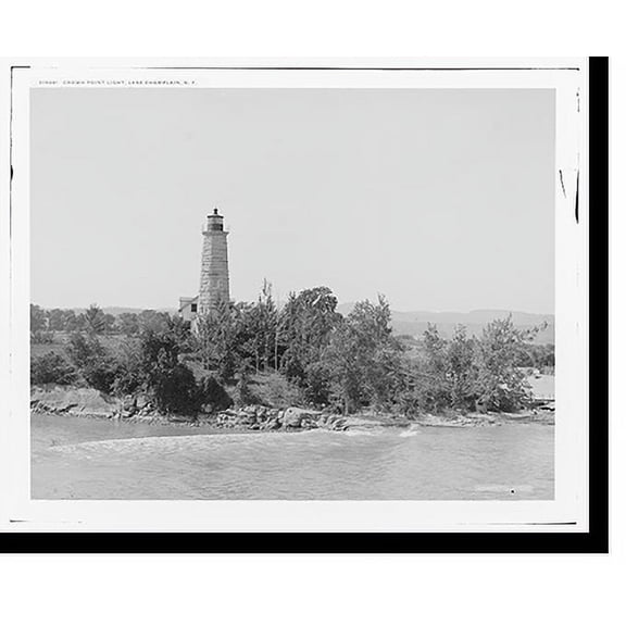 Historic Print, Crown Point Light, Lake Champlain, N.Y., 16" x 20"