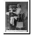 Historic Print, [Crying child with bleeding hand standing on box on
