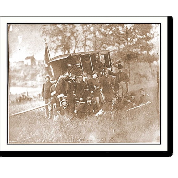 Historic Print, Culpeper Va. Gen Robert O. Tyler and staff of the Artillery Reserve, 16" x 20"