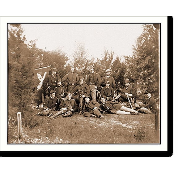 Historic Print, Culpeper Va. Gen Robert O. Tyler and staff of the Artillery Reserve; another view, 16" x 20"