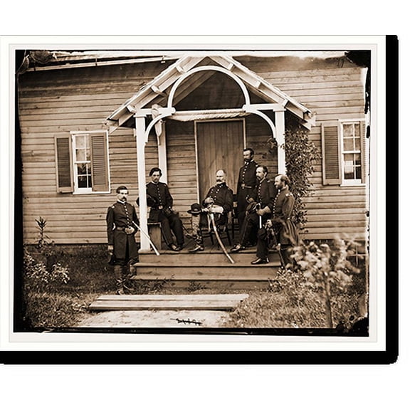 Historic Print, Culpeper Virginia. Gen. Marsena R. Patrick and staff - 2, 16" x 20"
