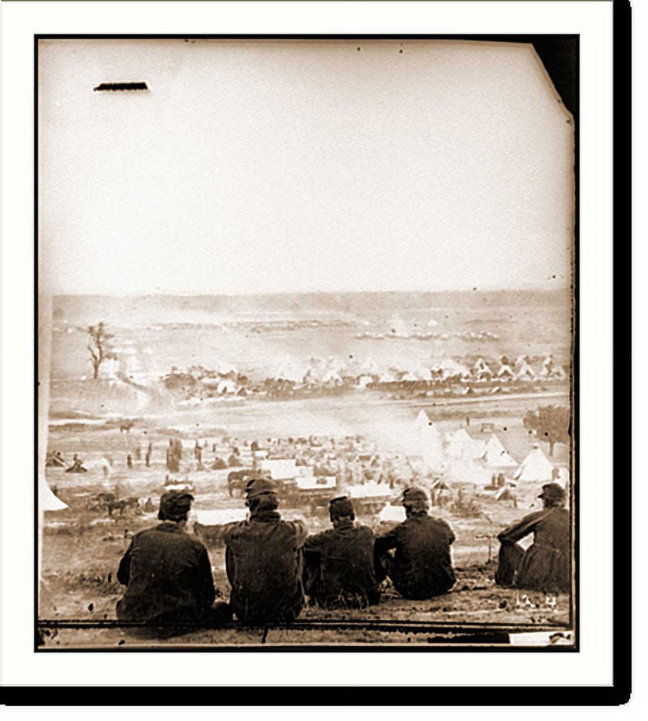 Historic Print, Cumberland Landing Va. Federal encampment on Pamunkey