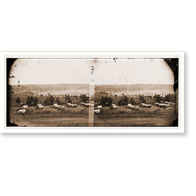 Historic Print, Cumberland Landing Virginia. Encampment of the Army of