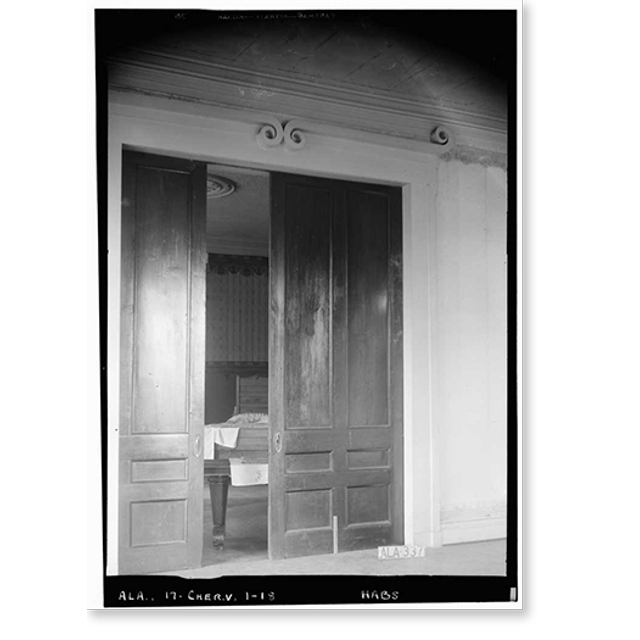 Historic Print, Cunningham Plantation, Old Memphis Road (Gaines Trace