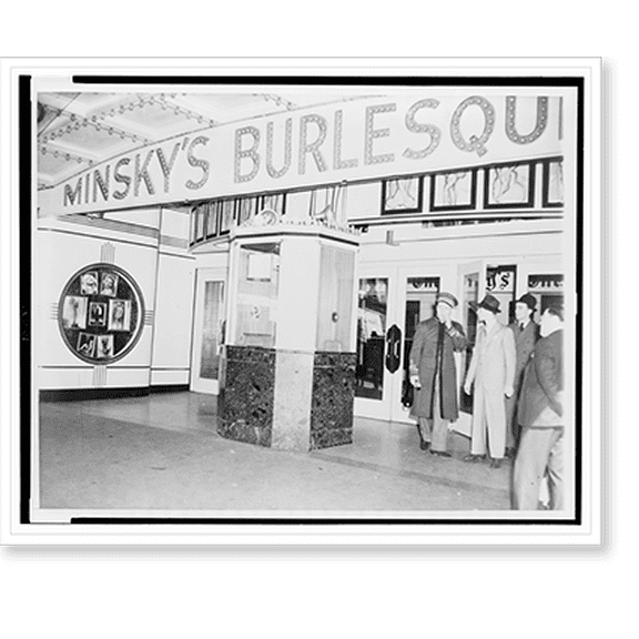 Historic Print, Curtain down on burlesque, 18" x 24"