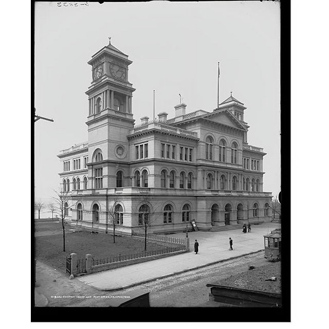 Historic Print, Custom House and Post Office, Memphis, Tenn., 16" x 20