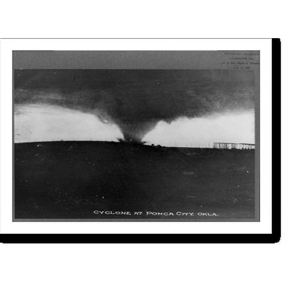Historic Print, Cyclone at Ponca City, Okla., 18" x 24"