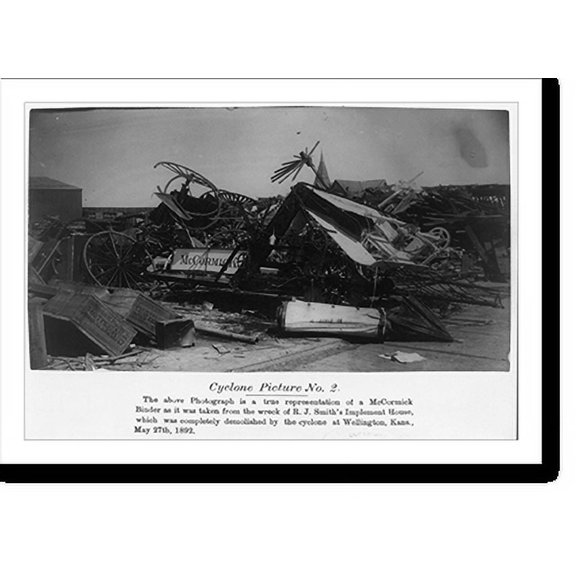 Historic Print, Cyclone picture, no. 2, 18" x 24"
