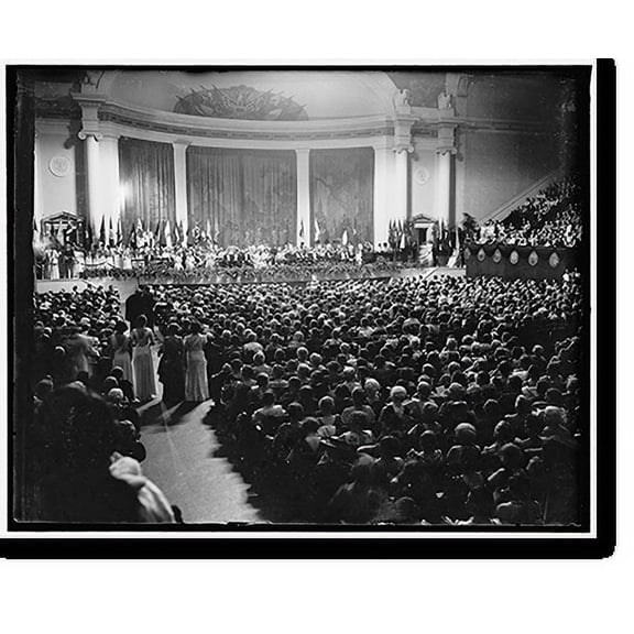 Historic Print, D.A.R. Convention. Washington, D.C., April 18. Scene in Constitution Hall as the 47th Annual Continental Congress of the Daughters of the American Revolution convened to…16" x 20"