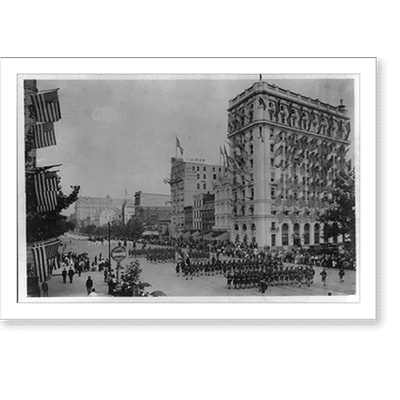 Historic Print, D.C. Natl. Guard in 4th of July parade, 11th & Pa. Ave., N.W., 18" x 24"