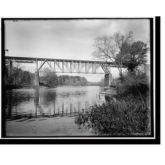 Historic Print, [D.L. & W. bridge over the Passaic, Paterson, N.J.], 16" x 20"