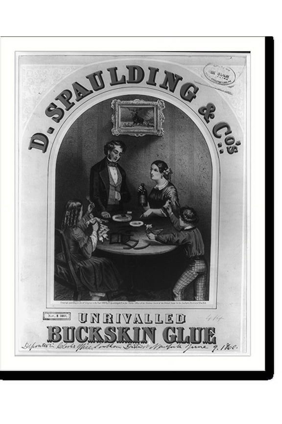 Historic Print, D. Spaulding & Co.'s unrivalled Buckskin glue, 16" x 20"