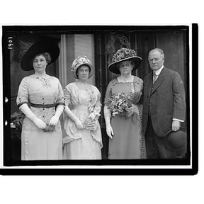 Historic Print, DOLLY MADISON BREAKFAST. MRS. H.D. CLAYTON; MRS. BEDELL PARKER; MRS. W.J. BRYAN; NORMAN MACK, 16" x 20"
