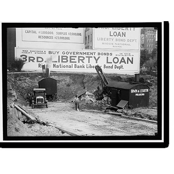 Historic Print, DOWNTOWN CONSTRUCTION - 4, 18" x 24"
