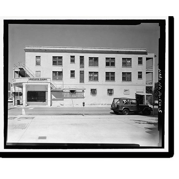 Historic Print, Dade Apartments, 403-405 North Miami Avenue, Miami, Dade County, FL - 5, 18" x 24"