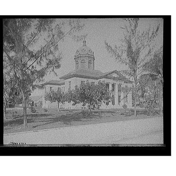 Historic Print, [Dade County Court House, Miami, Fla.], 18" x 24"
