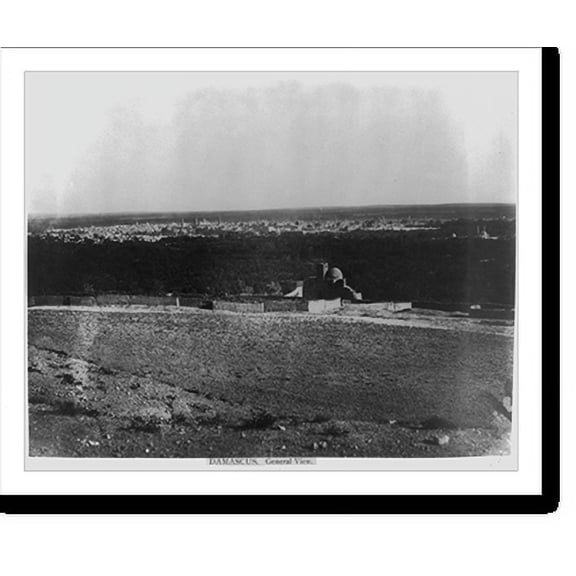 Historic Print, Damascus. General view.Bonfils., 16" x 20"
