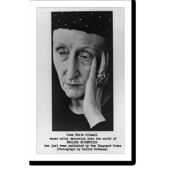 Historic Print, Dame Edith Sitwell, 1887-1964, 18" x 24"