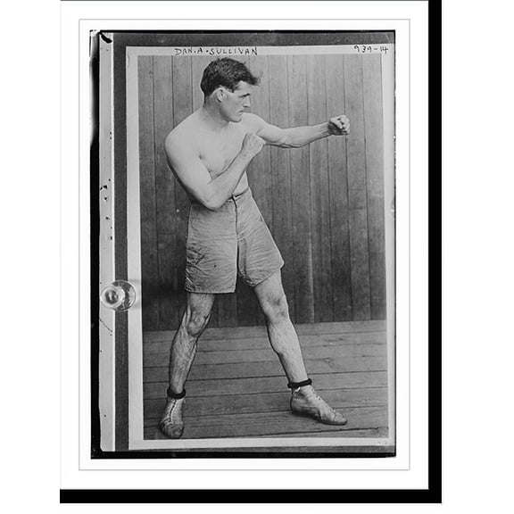 Historic Print, Dan A. Sullivan in boxing pose, 18" x 24"