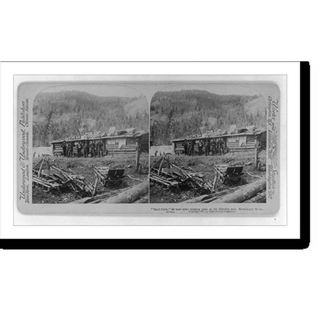 Historic Print, Dan's Cabin" the most noted stopping place on the