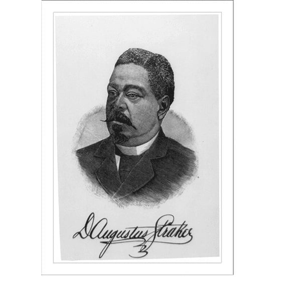 Historic Print, [David Augustus Straker, d. 1908, bust portrait, facing left], 16" x 20"