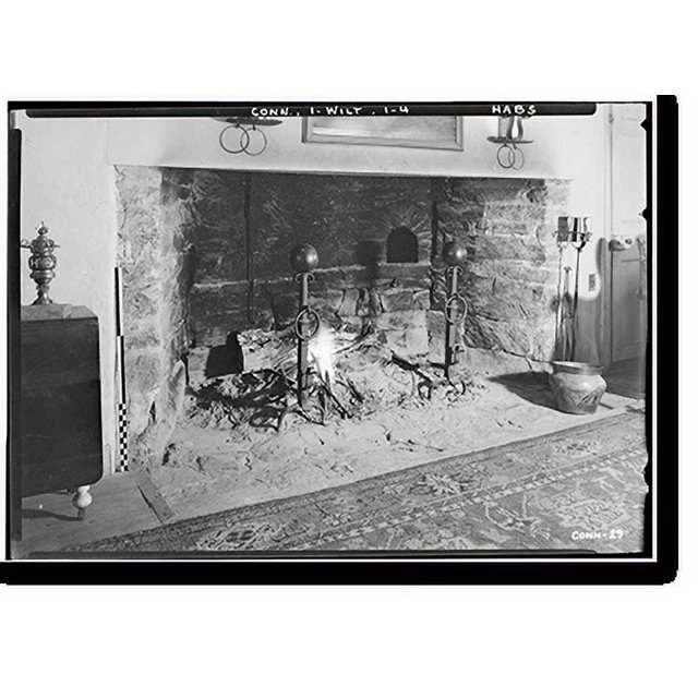 Historic Print, David Lambert House, Danbury Post Road, Wilton