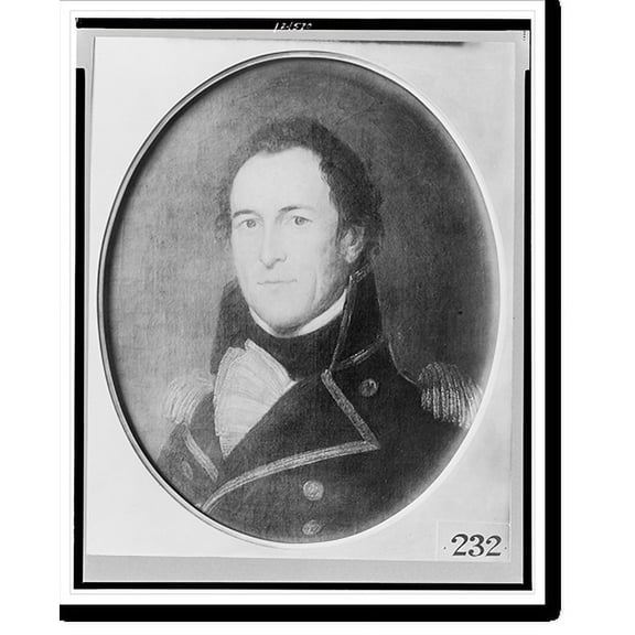 Historic Print, [David Porter, bust portrait, facing front], 18" x 24"