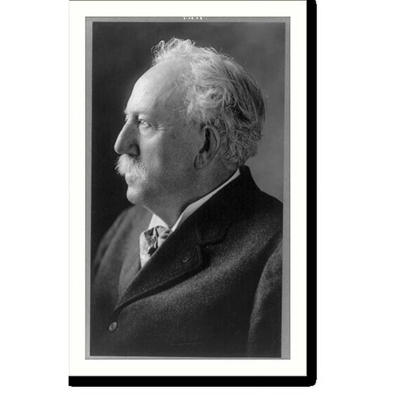 Historic Print, [David Starr Jordan, 1851-1931, bust portrait, profile], 16" x 20"