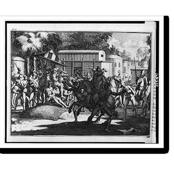 Historic Print, [De Quelle maniere Tascaluça reçut General], 18" x 24"