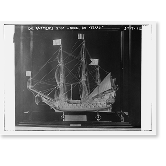 Historic Print, De Ruyter's ship model on TEXAS, 16" x 20"