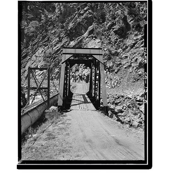 Historic Print, Deansbury Bridge, Spanning South Platte River, Waterton vicinity, Lake County, CO - 5, 16" x 20"