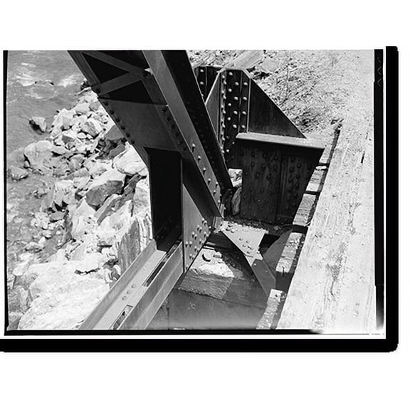 Historic Print, Deansbury Bridge, Spanning South Platte River, Waterton vicinity, Lake County, CO - 7, 16" x 20"