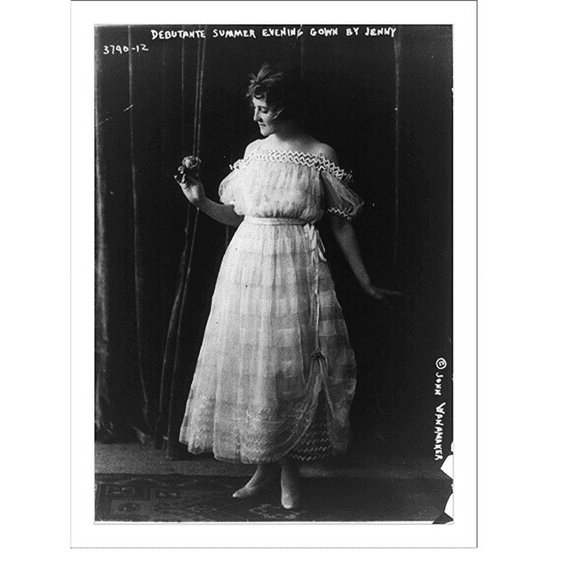 Historic Print, Debutante summer evening gown by Jenny, 18" x 24"