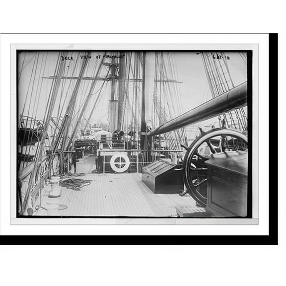 Historic Print, Deck of clipper ship "Valhalla", 18" x 24"