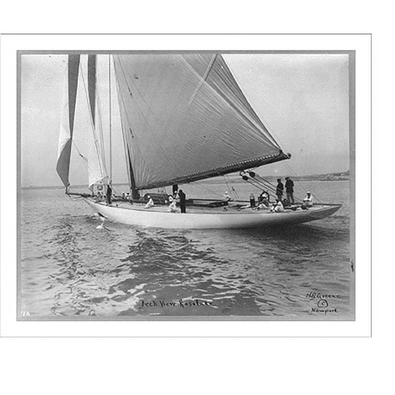 Historic Print, Deck view of RESOLUTE [with bow to left], 16" x 20"