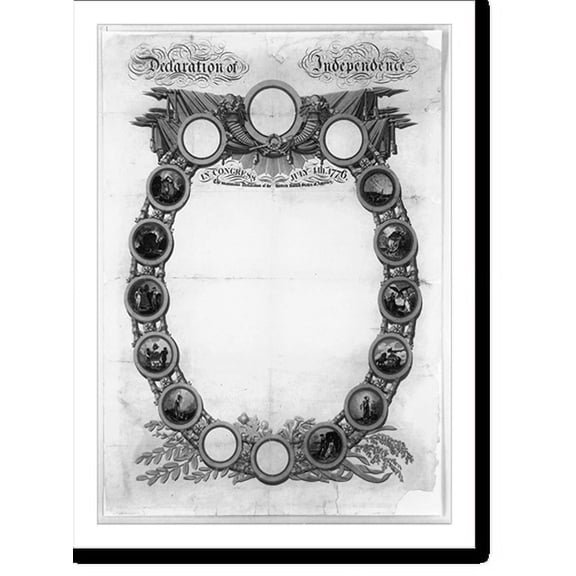 Historic Print, Declaration of Independence - 10, 16" x 20"