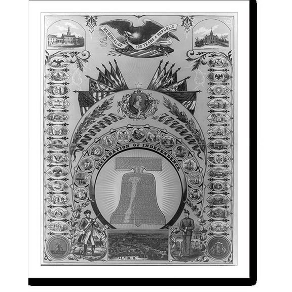 Historic Print, Declaration of Independence - 5, 18" x 24"