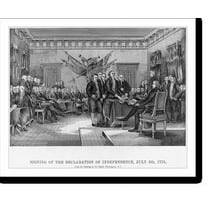 Historic Print, [Declaration of Independence painting by John Trumbull in the United States Capitol], 16" x 20"