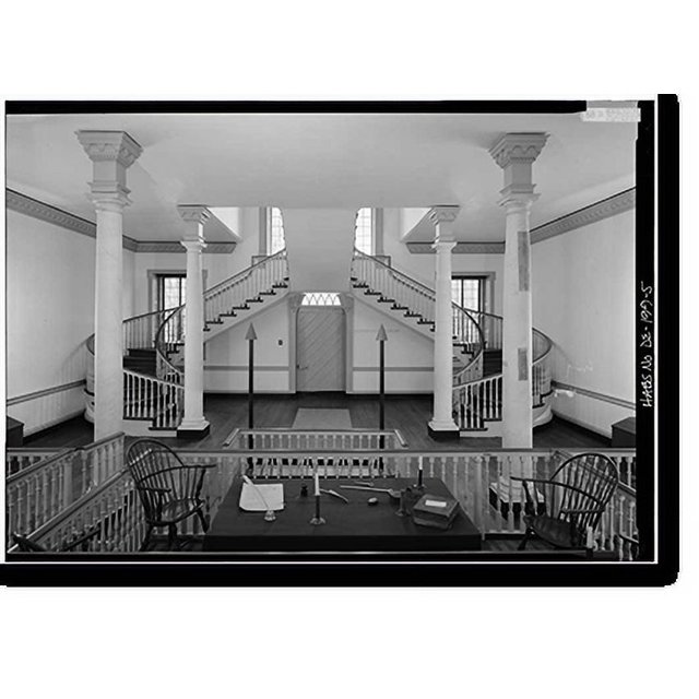 Historic Print, Delaware State House, East side of The Green, Dover