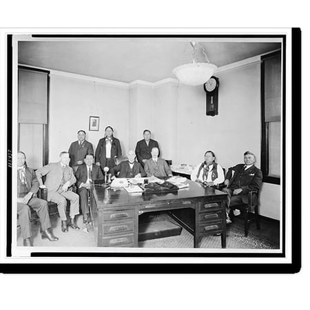 Historic Print, [Delegation of Osage, headed by Chief Arthur Bonnicastle, meeting with Commissioner Cato Sells in Washington, D.C.], 16" x 20"