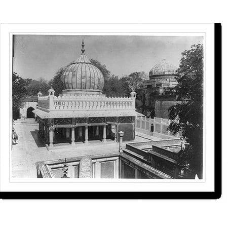 Historic Print, Delhi - Tomb of Nizan Ud Din Auliya, near Indrapart, 16" x 20"