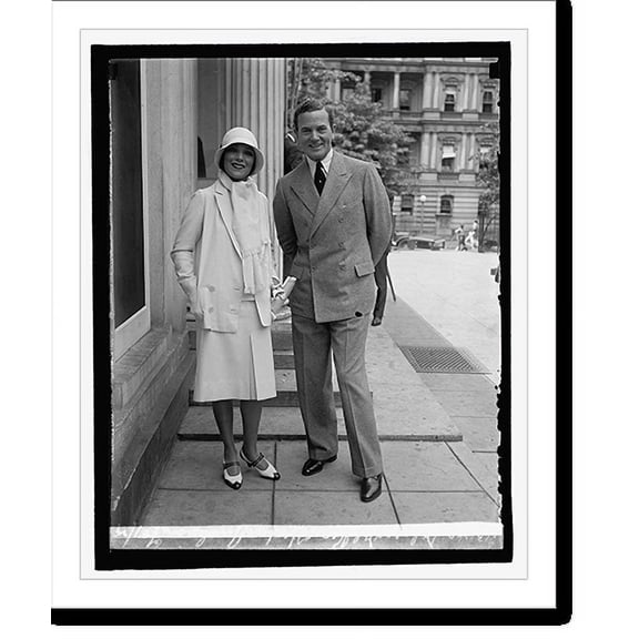 Historic Print, Delores Del Rio & Herbert Rawlinson, 6/27/29 - 2, 18" x 24"